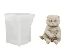 Molde silicona gato sentado descansando